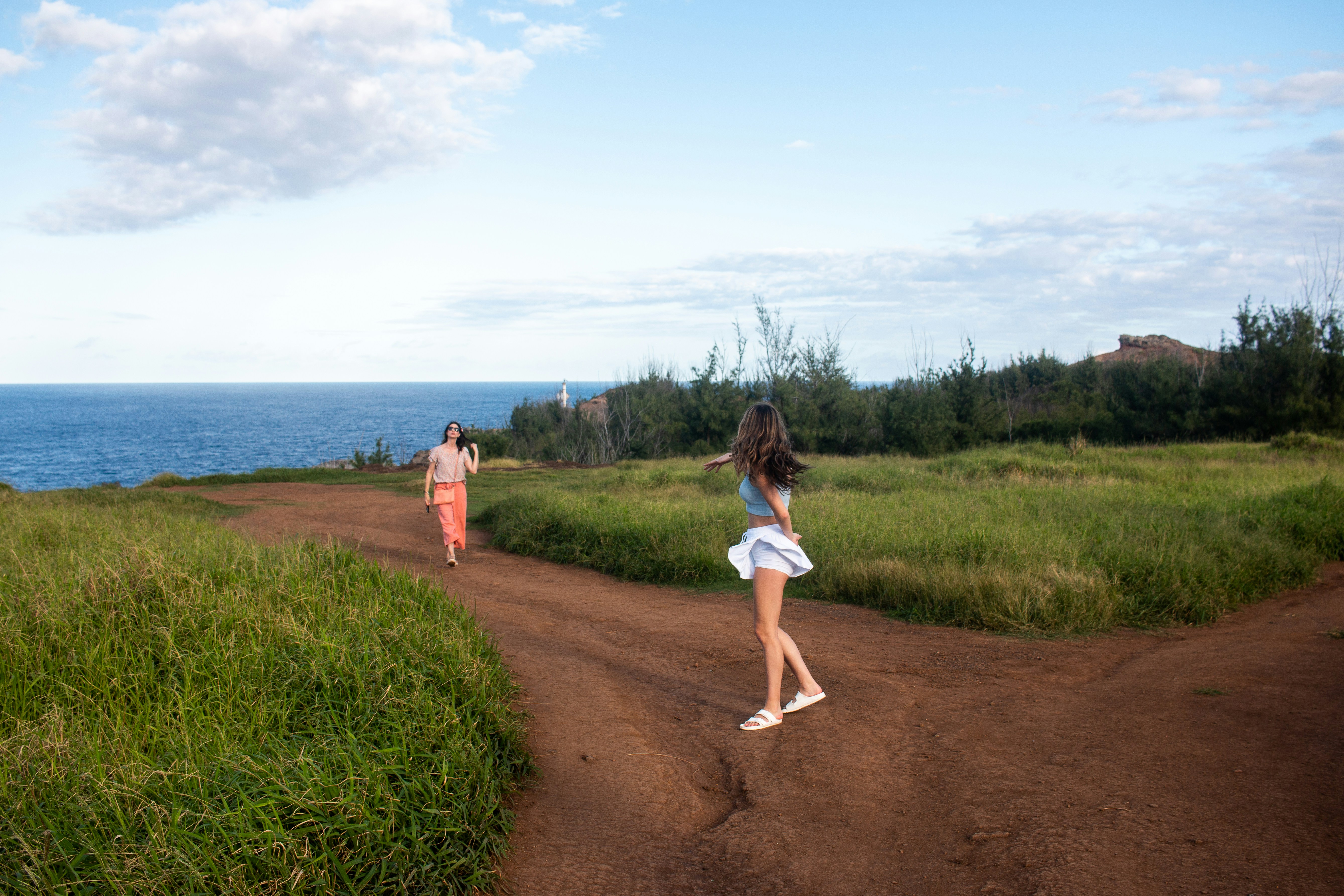 Tourists enjoying a guided trek in Hawaii