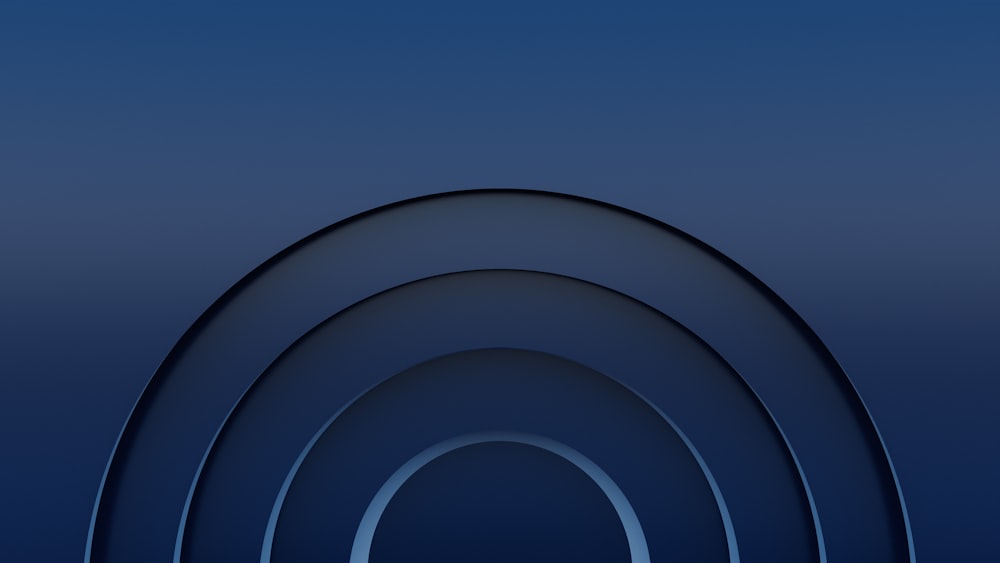 a dark blue background with a circular design
