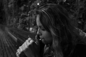 A quiet moment of reflection captured during an interview outdoors at sunset