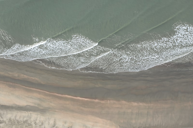 Wide open Atlantic surf beach at Widemouth Bay near Bude