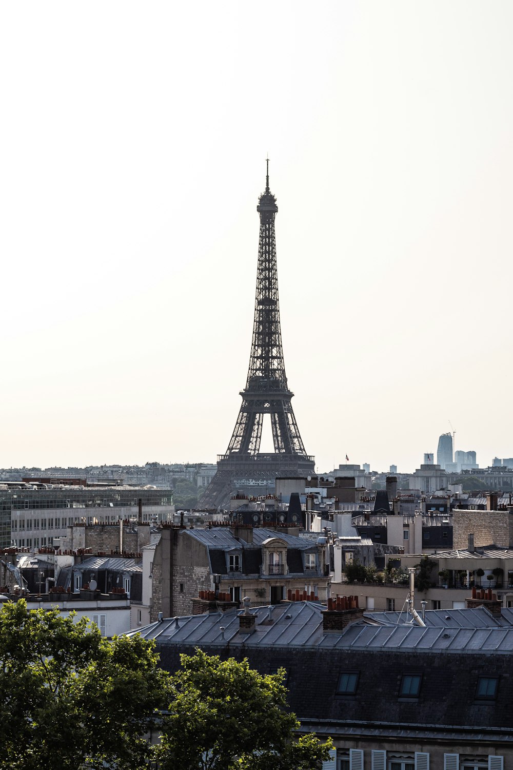 the eiffel tower towering over the city of paris