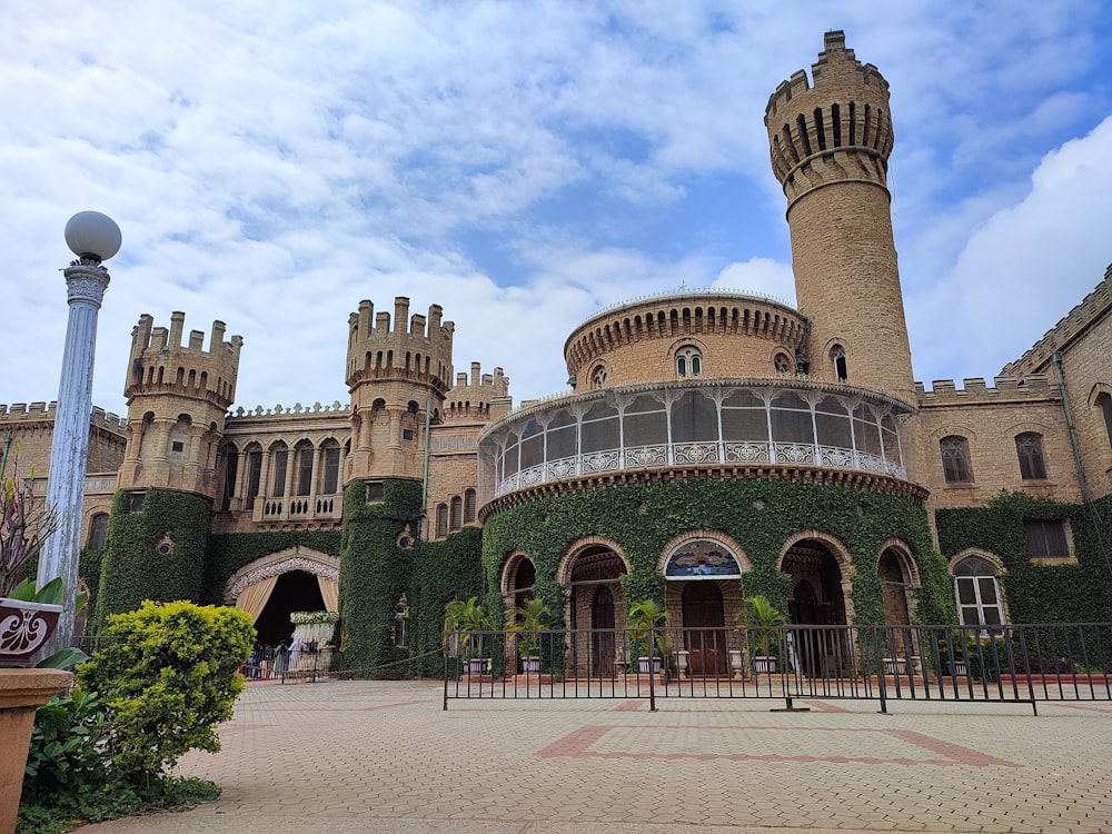 a large building with a clock tower on top of it