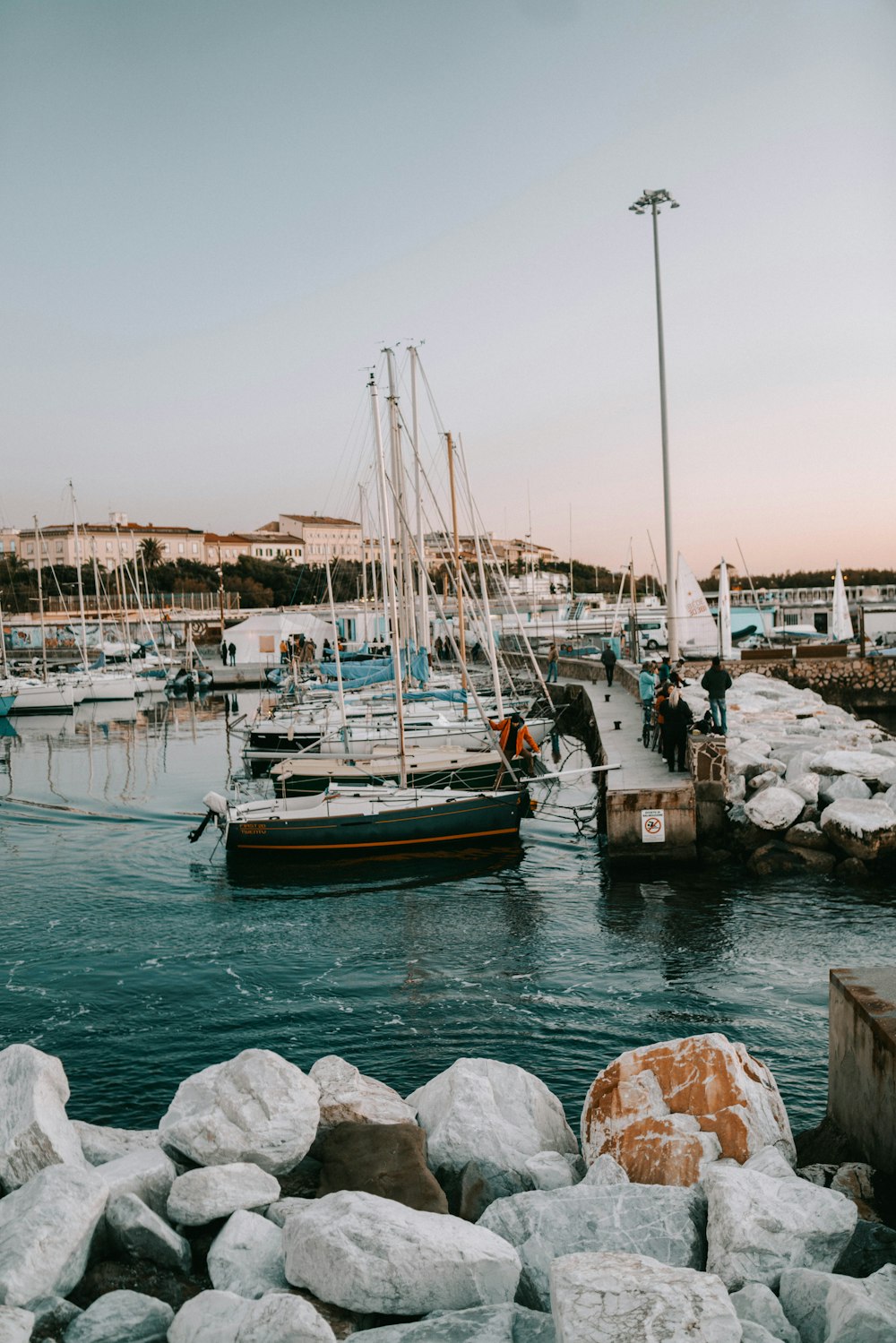 a harbor filled with lots of small boats