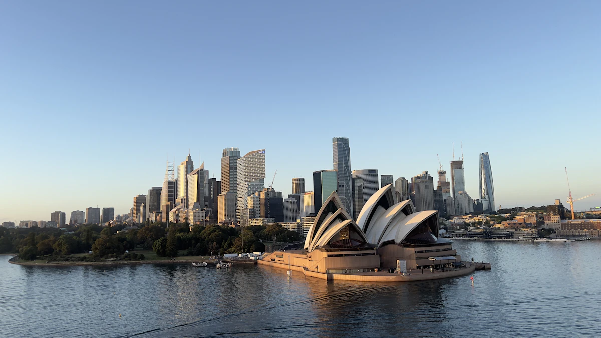 Sydney city skyline seen from the harbour