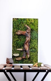 Art piece centered with floating mat showcasing deckled edges inside a sleek frame.