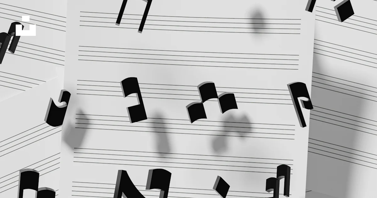 A pile of sheet music paper with musical notes photo – Free 3d Image on ...