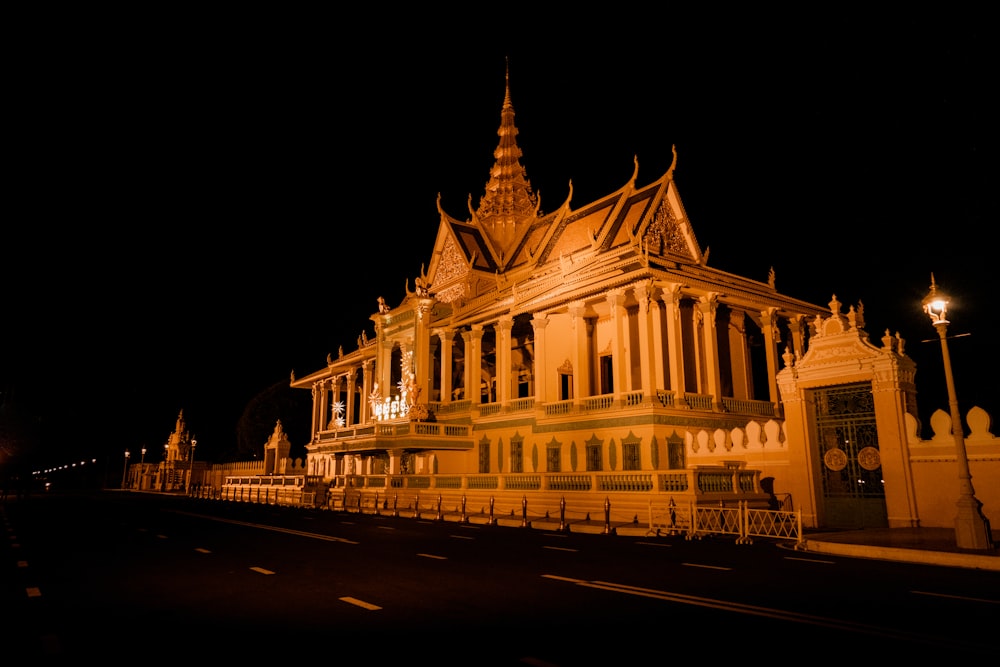 a large building with a clock on the front of it