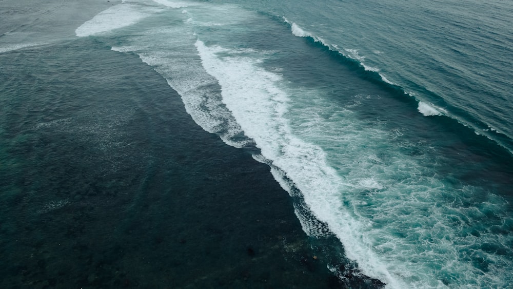 a large body of water next to a beach