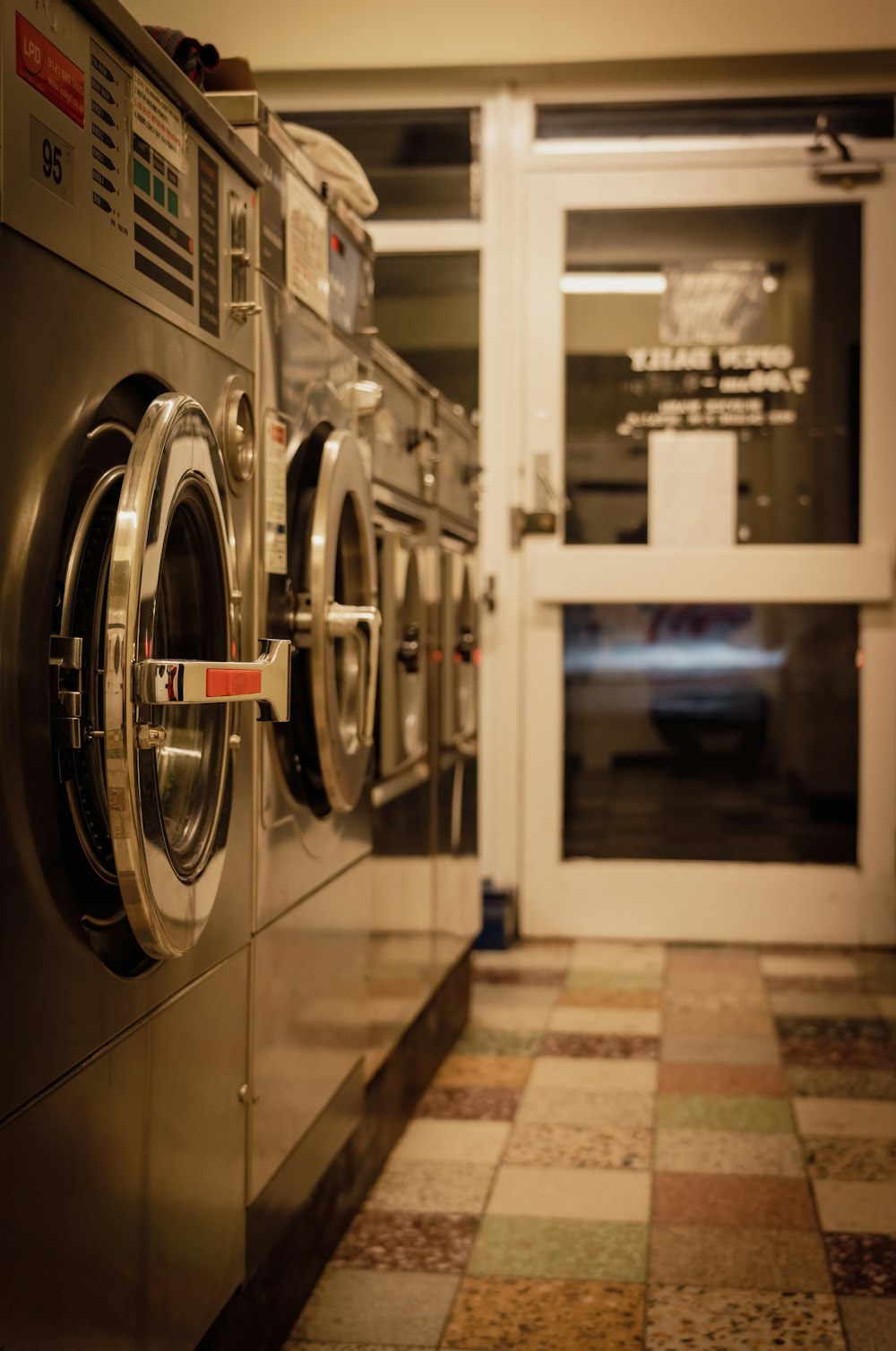 a washer and dryer sitting in a room