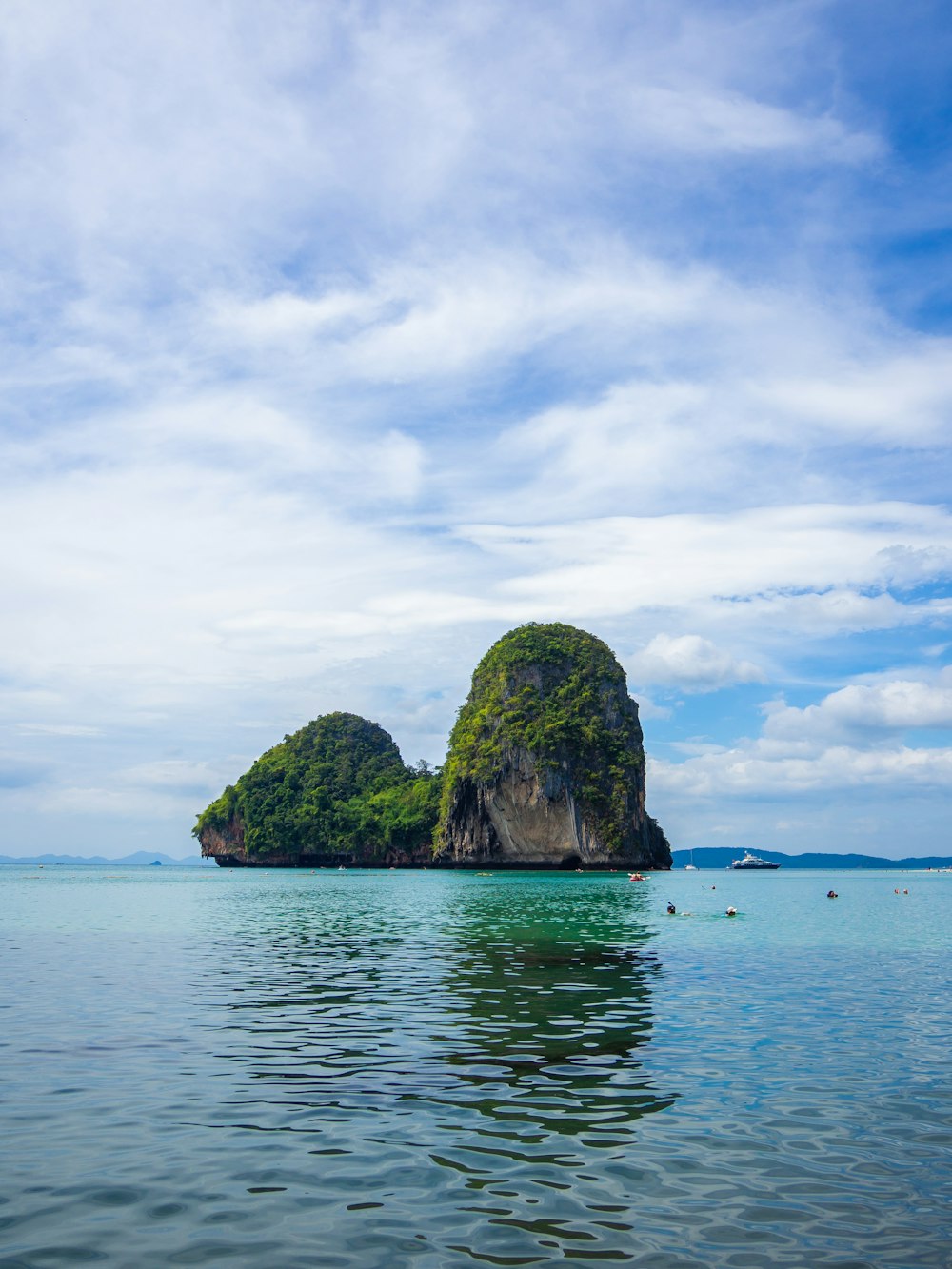 a small island in the middle of a body of water