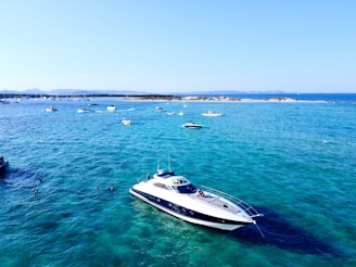 a boat in the middle of a body of water