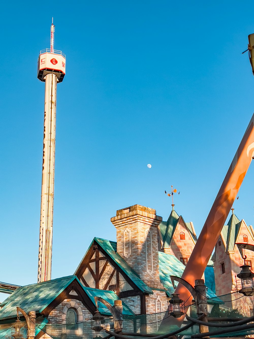 a tall tower with a clock on top of it