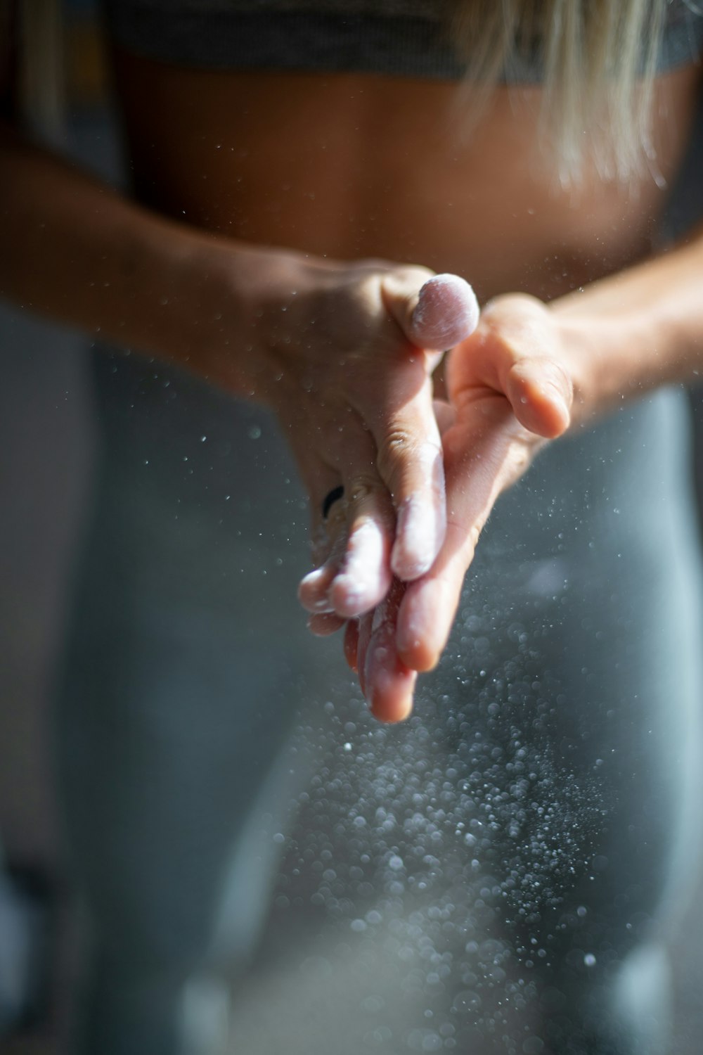 a close up of a person holding something in their hands