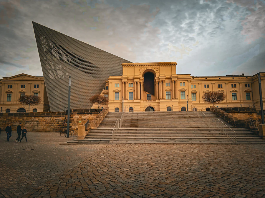The Grand Egyptian Museum building with its grand staircase