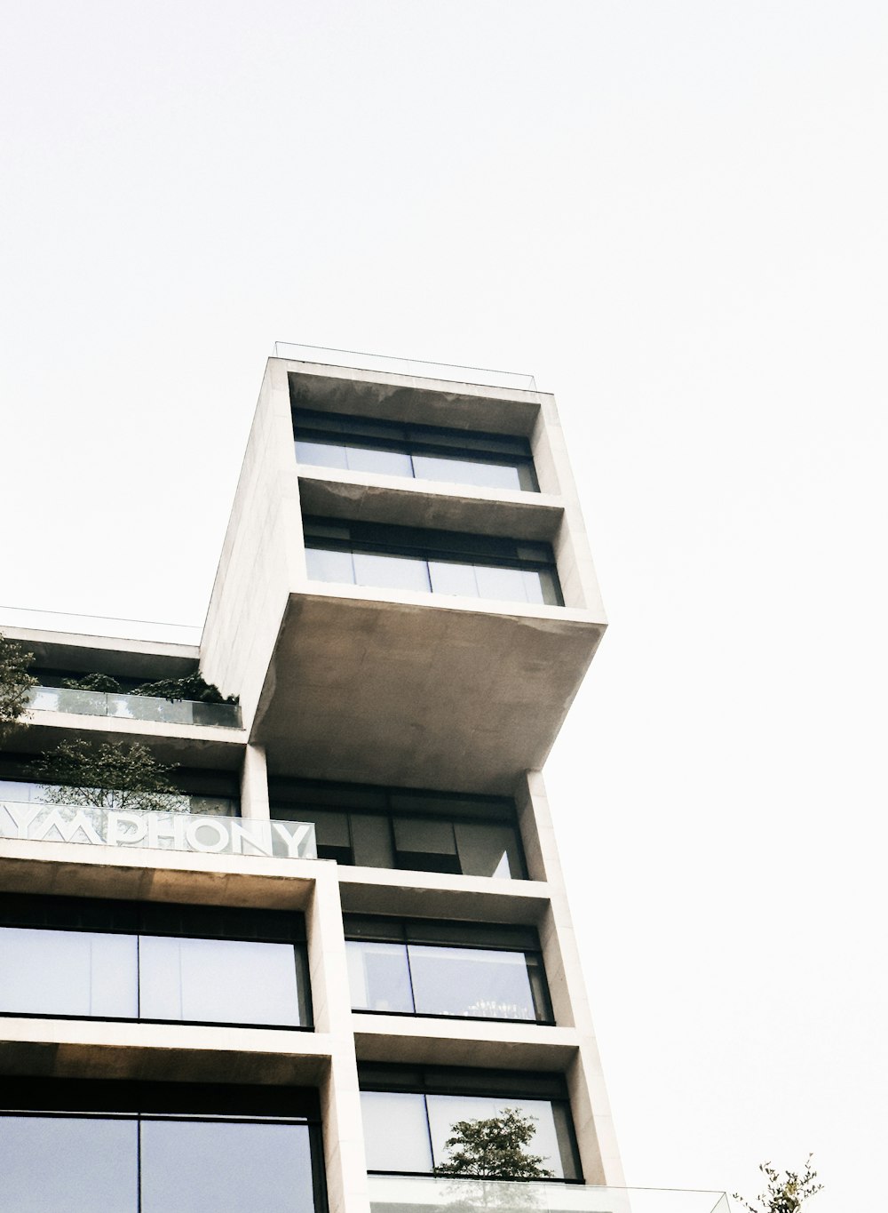 a very tall building with lots of windows