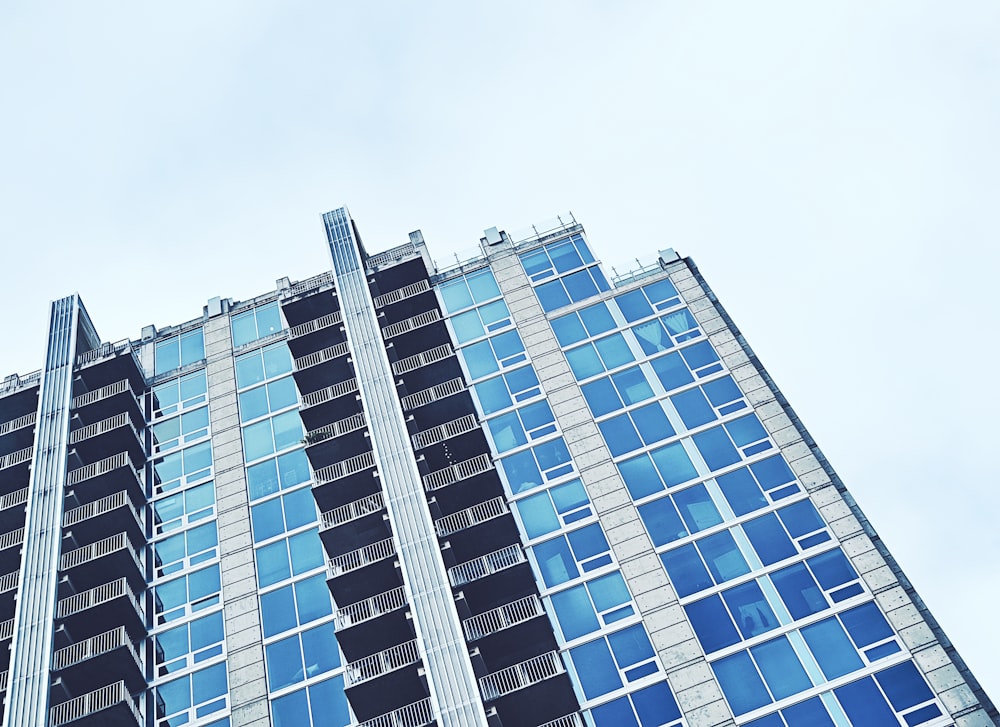 a very tall building with lots of windows