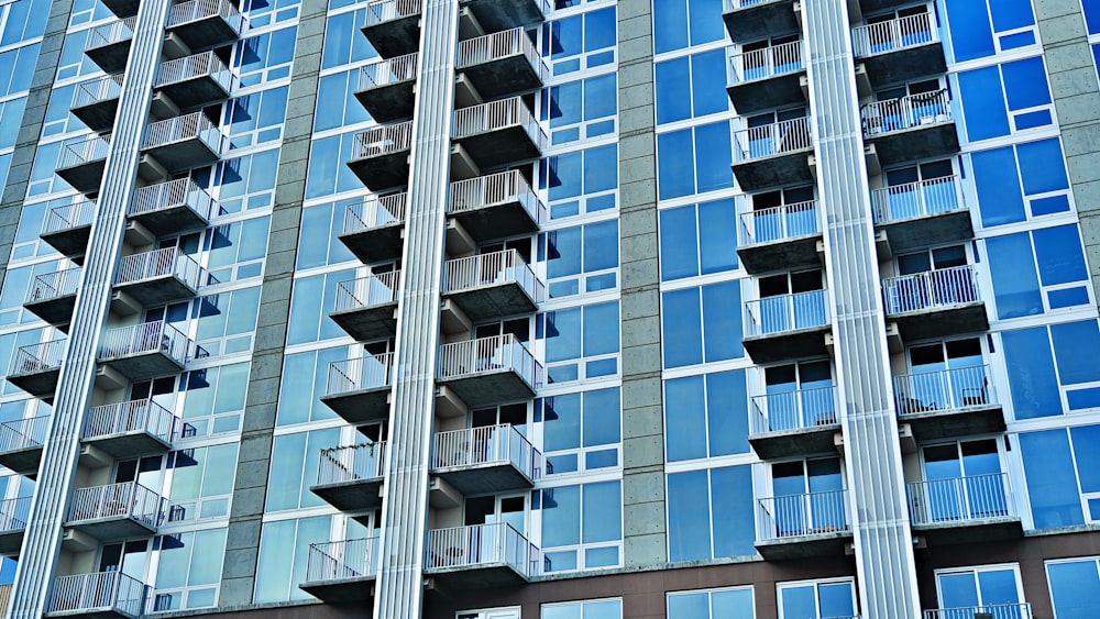 a very tall building with lots of windows