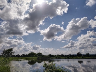 A serene landscape showcasing lush greenery and a clear blue sky, symbolizing the beauty of nature.