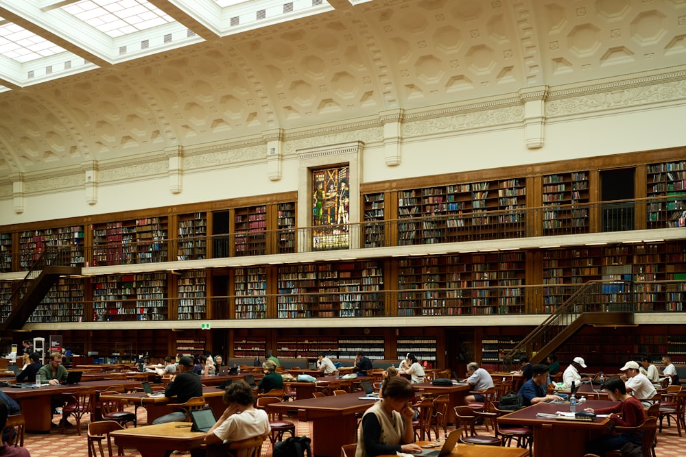 a large library filled with lots of books