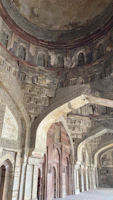 Intricate carvings on the walls of a historic Rajasthan palace.