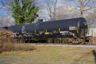 a train car with graffiti on the side of it