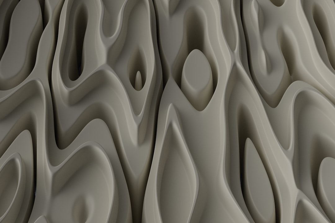 a wall with a lot of wavy shapes on it,