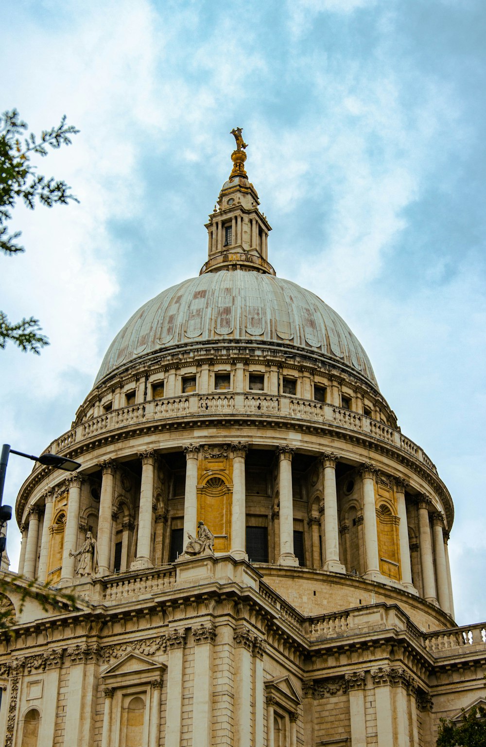 the dome of a building with a clock on it