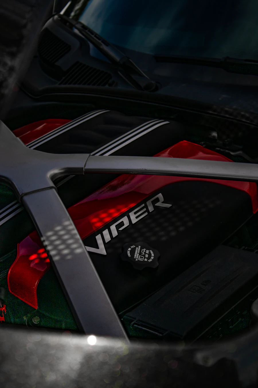 Modified performance engine bay close-up