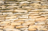 Close-up of a traditional dry stone wall blending with the natural landscape.