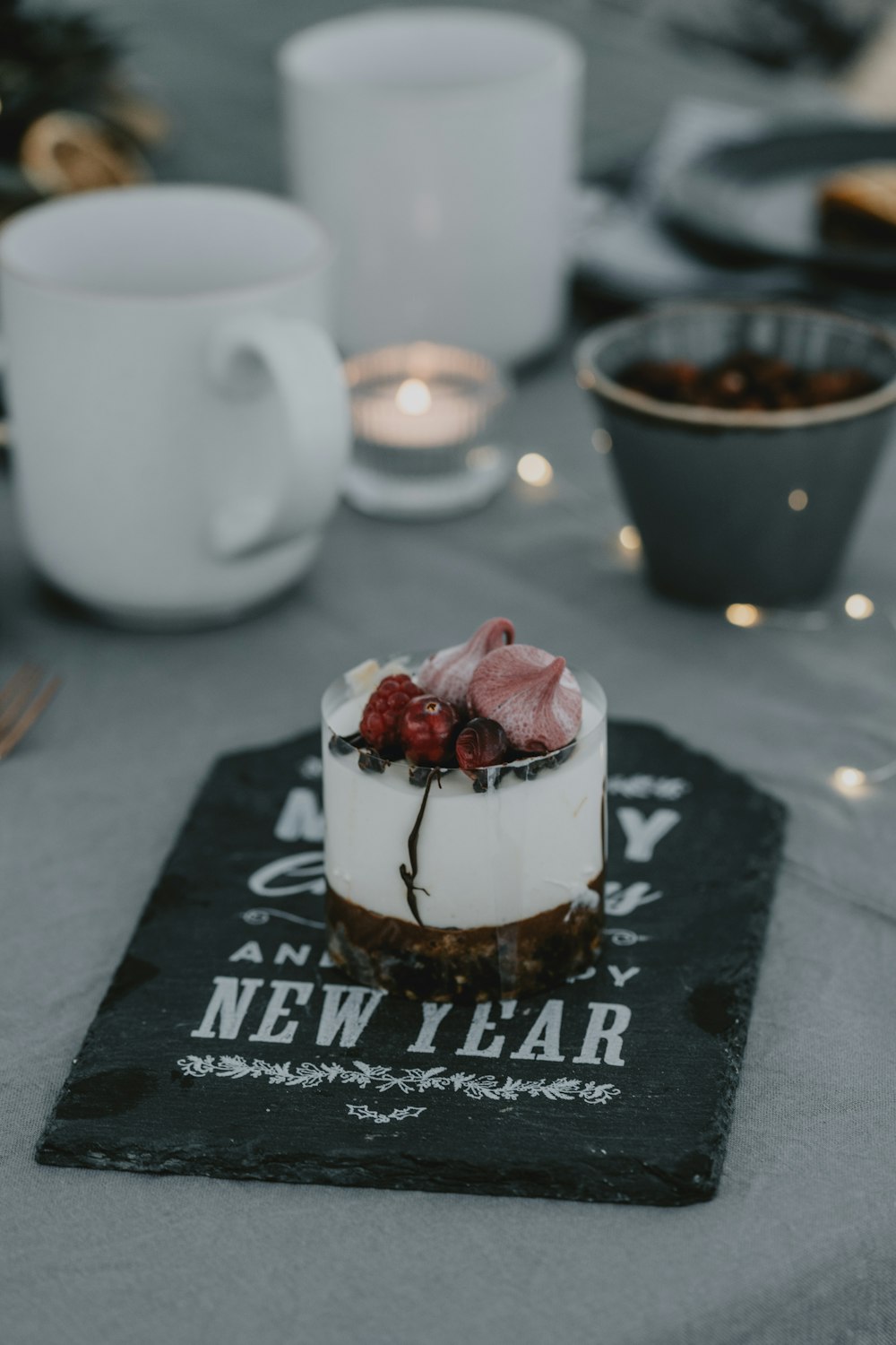 a small cake sitting on top of a table