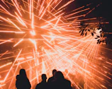 A cinematic shot of a vibrant social media campaign in action with warm orange lighting.