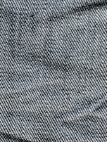 A close-up view of denim fabric with visible blue and white threads intersecting to form a classic twill pattern.