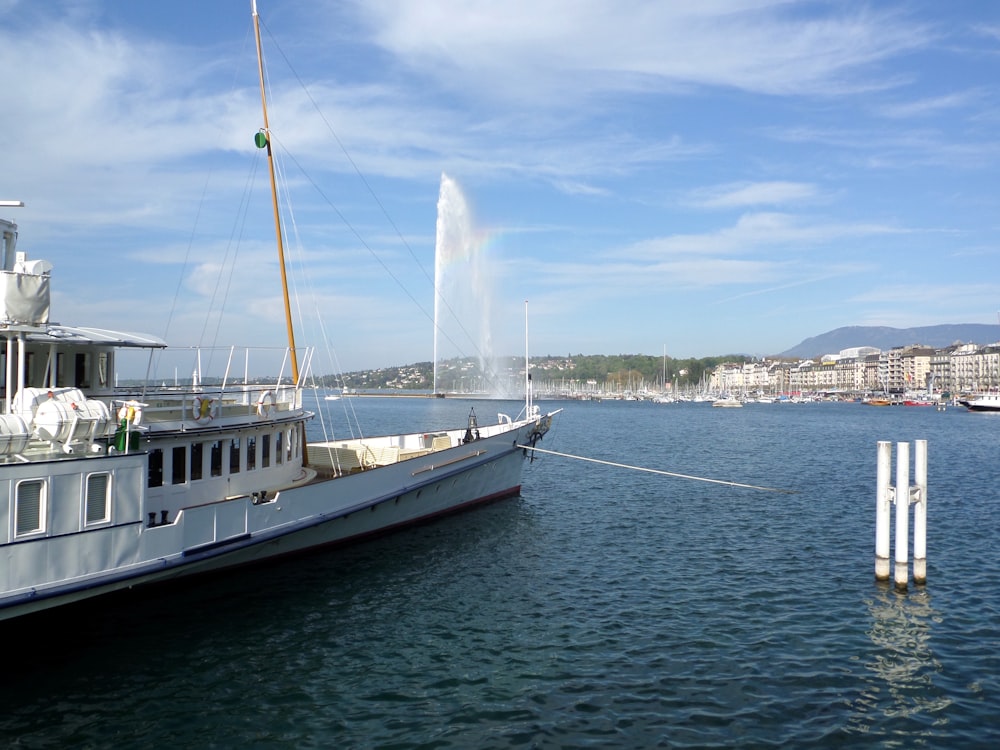 a large boat in a body of water