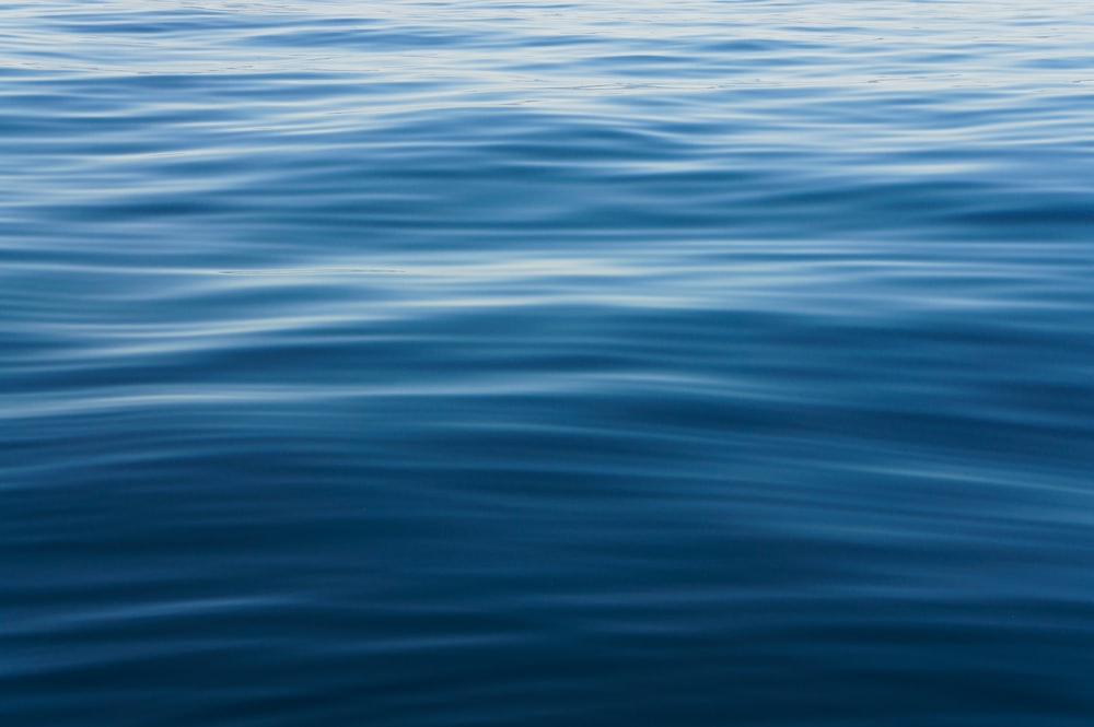 a large body of water with a boat in the distance