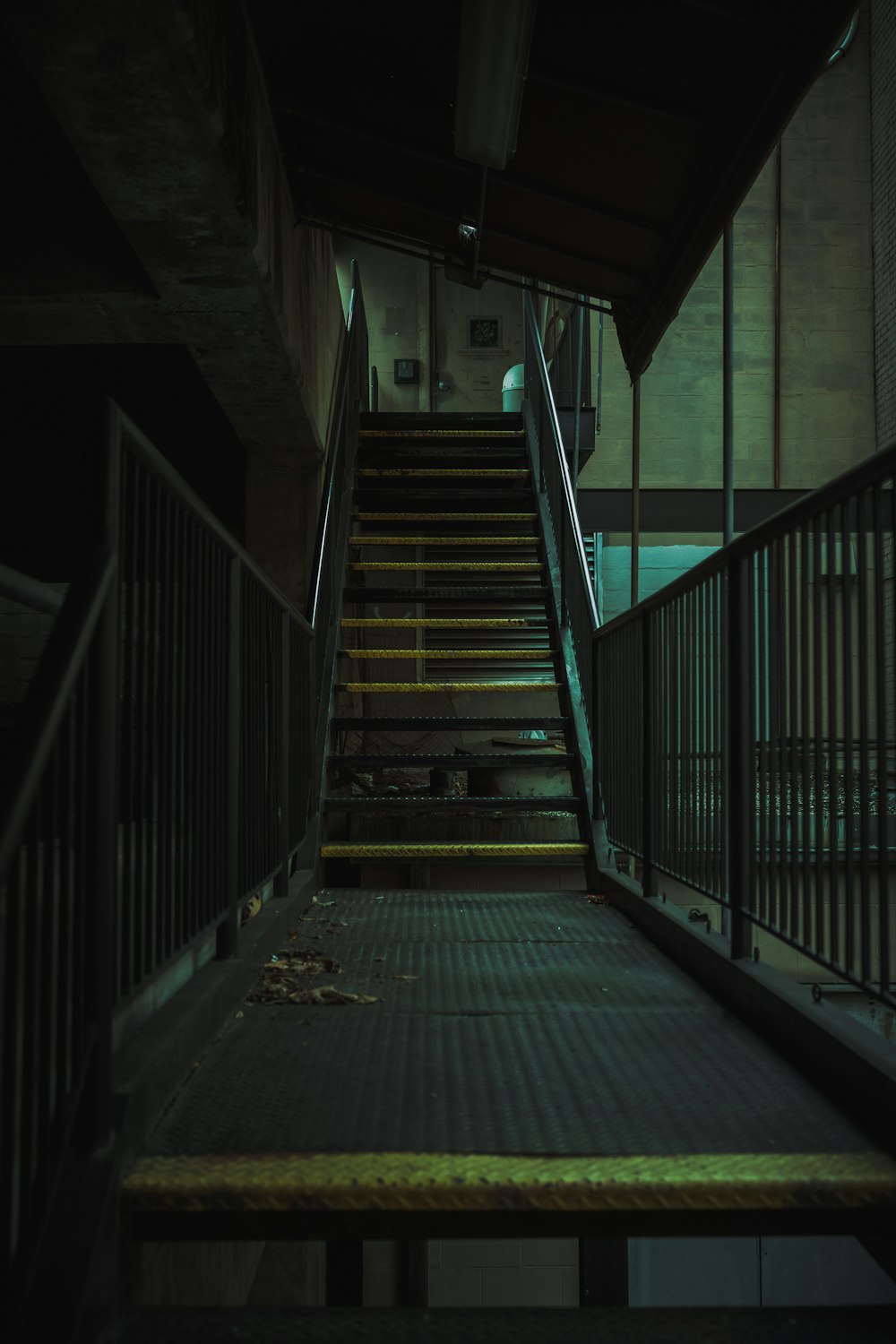 a set of stairs leading up to a building