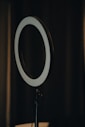 a close up of a ring light on a table