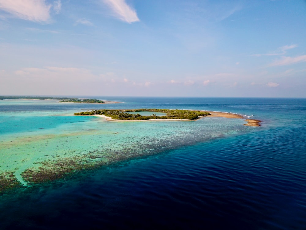 an island in the middle of the ocean