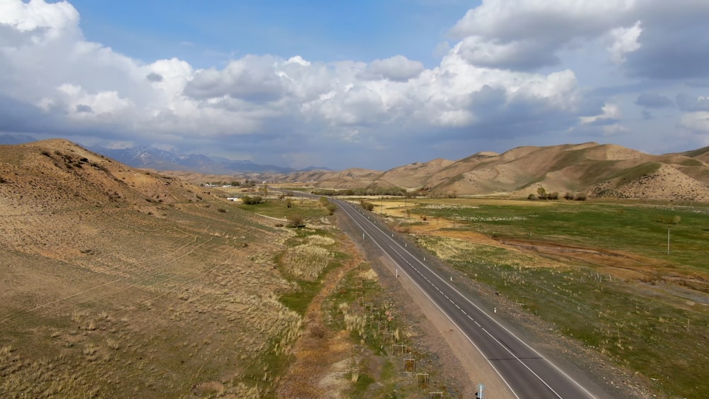 a long stretch of road in the middle of nowhere