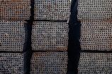 a close up of a bunch of metal bars
