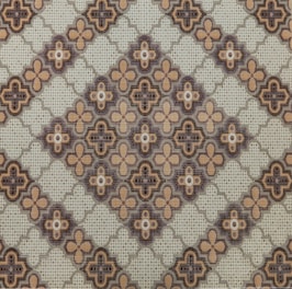A dark, minimalistic design featuring sacred geometric patterns in warm retro tones.