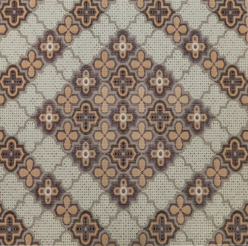 A dark, minimalistic design featuring sacred geometric patterns in warm retro tones.
