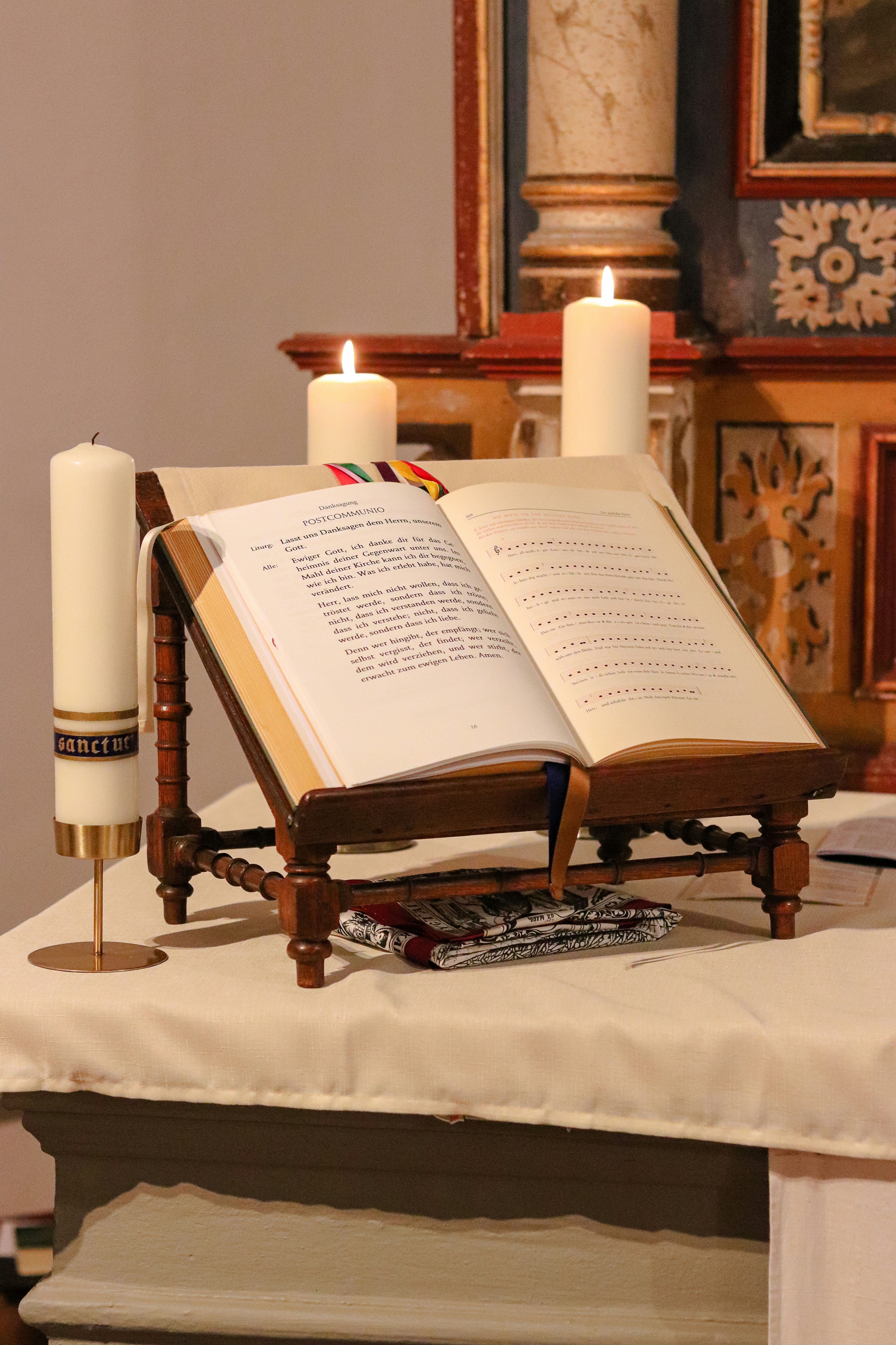 an open book sitting on top of a table