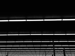 A freshly wired commercial lighting setup with energy-efficient fixtures.