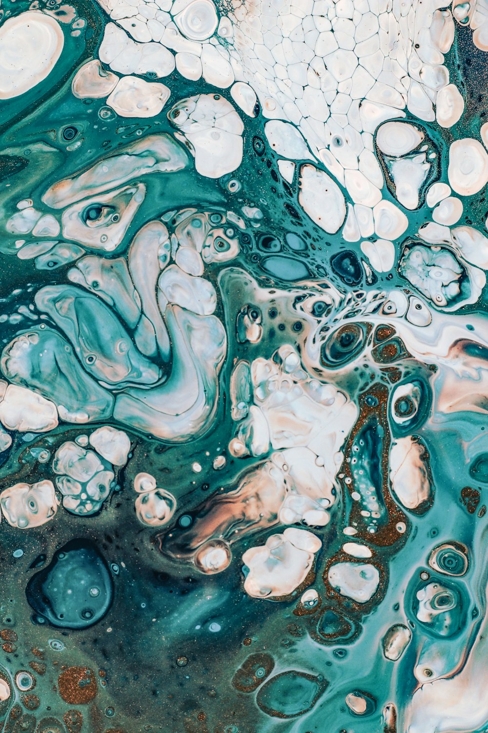 a close up view of a liquid substance