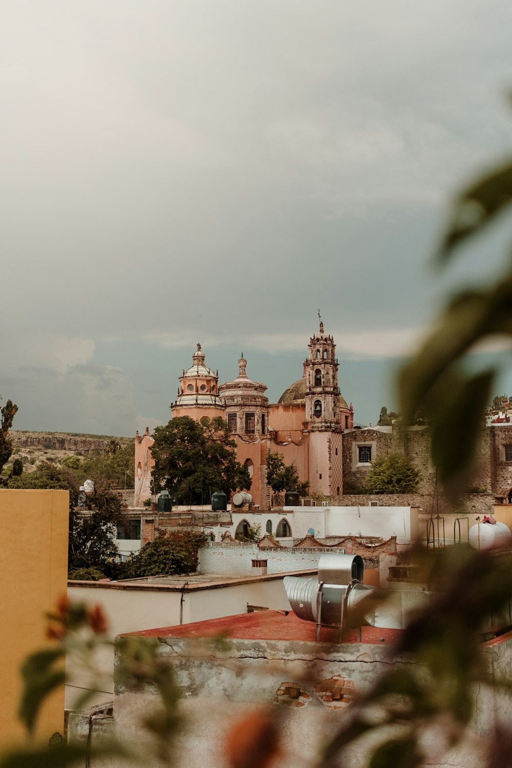 a view of a city from a rooftop