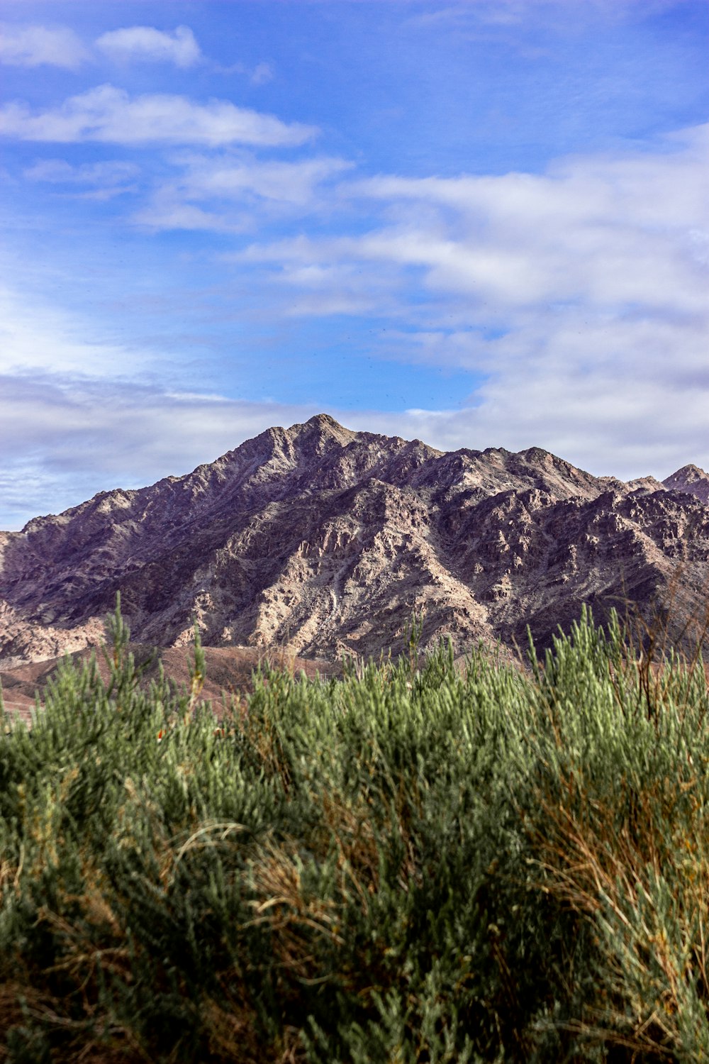 a view of a mountain range in the distance