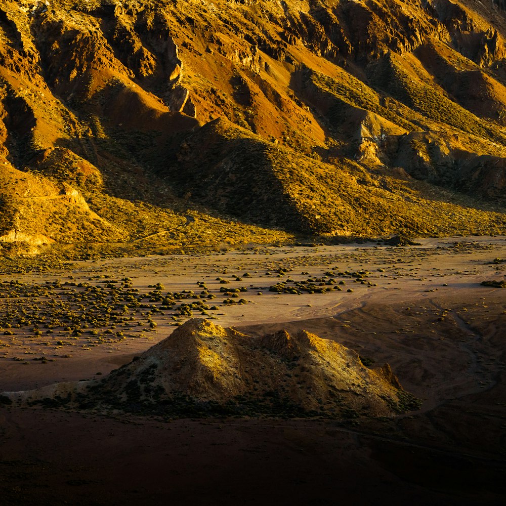 a view of a mountain range in the desert