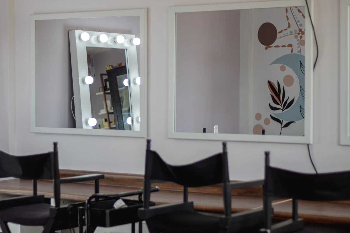 Salon chairs and professional interior layout