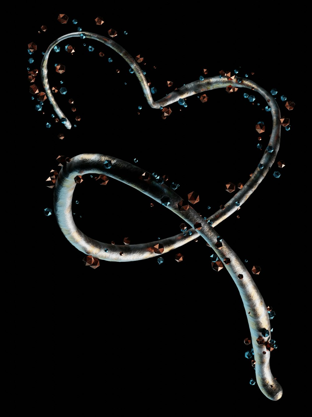 the letter s is made up of bubbles