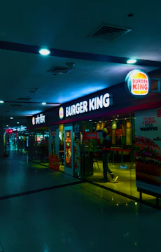 A vibrant Burger King restaurant with a welcoming entrance.